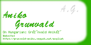 aniko grunvald business card